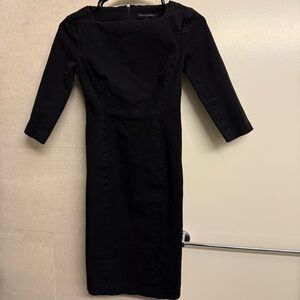 Banana Republic Classic Black Long Sleeve Dress - 00 Petite